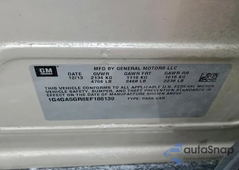 2014 Buick Lacrosse from USA, damaged, VIN 1G4GA5GR8EF186139